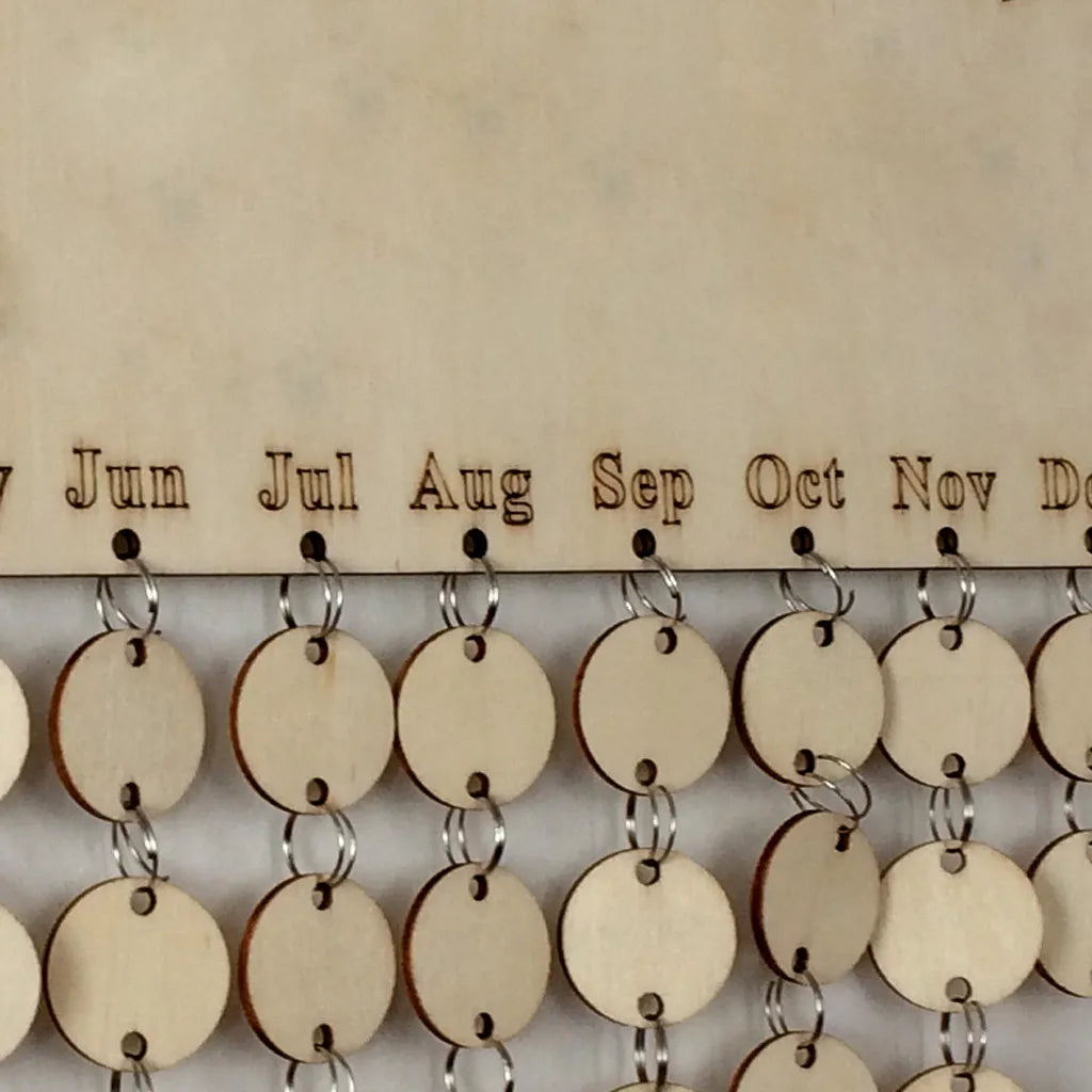Family Birthday Board Plaque DIY Hanging Wooden Birthday Reminder Calendar Plaque Sign Board Wall Hanging Family Decor Plaque