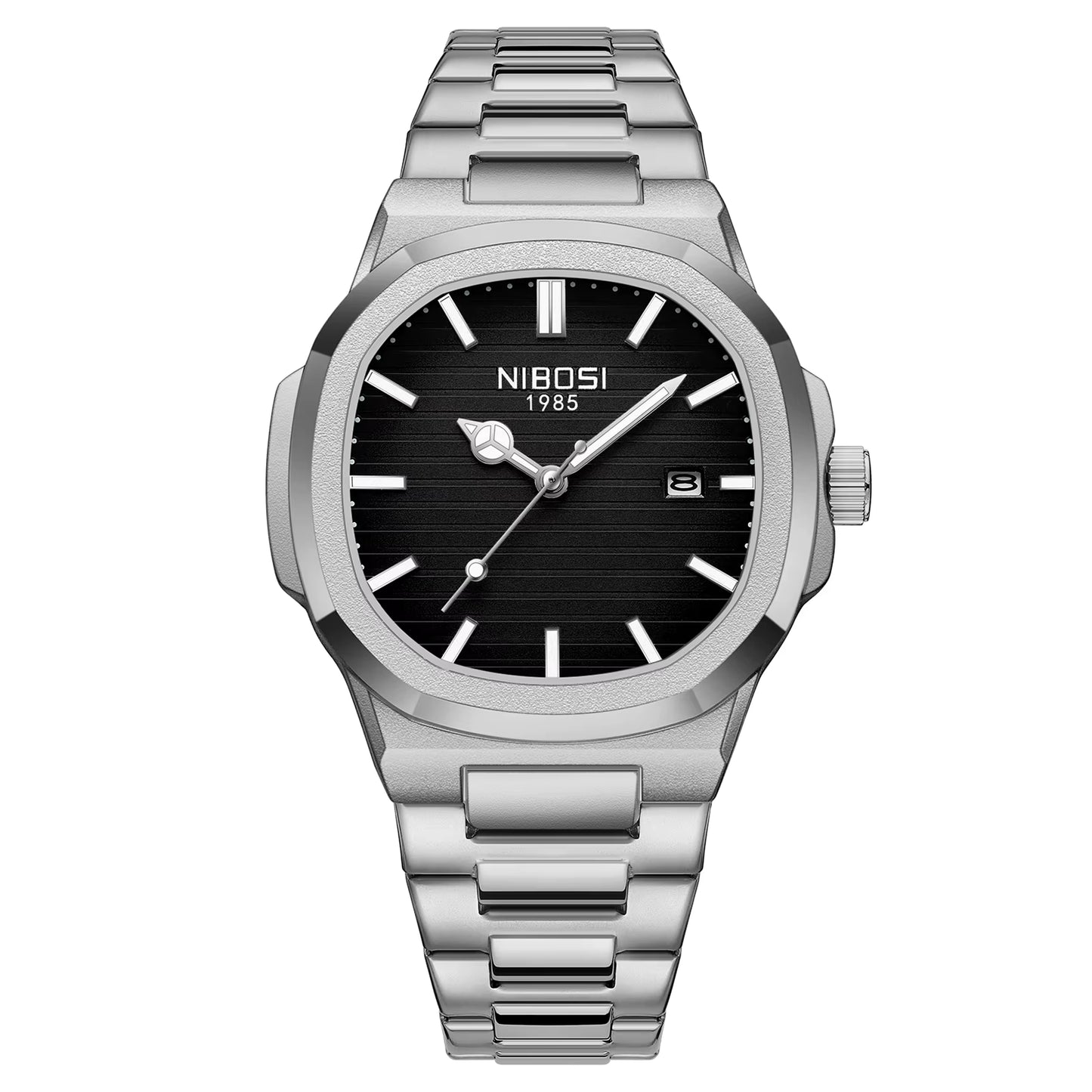 Luxury Watch for Man Waterproof Square Luminous Date Stainless Steel Men Watch Casual Quartz Mens Watches Reloj Hombre