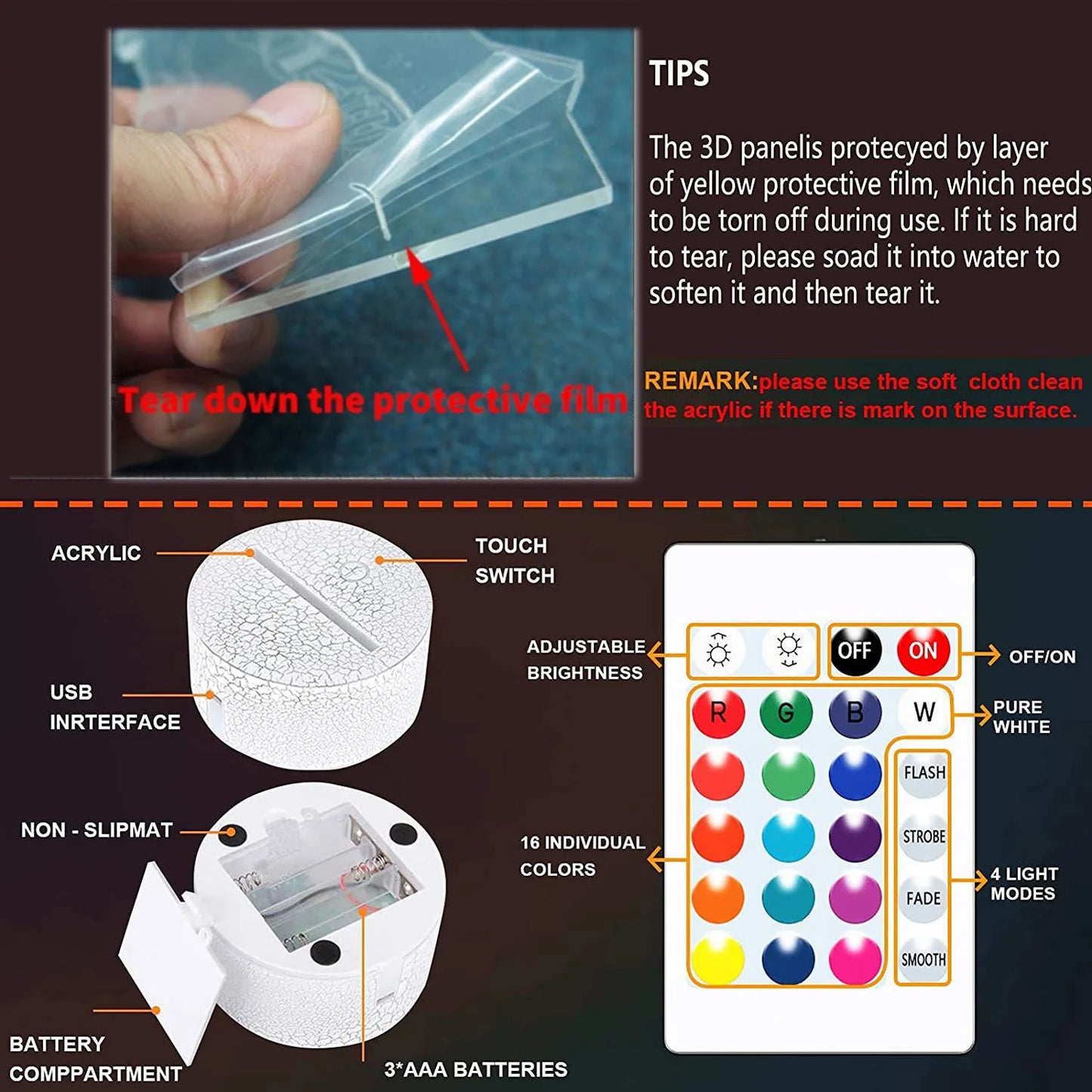 3D Optical Illusion Projectors Lamp Universe Space Galaxy in the Palm of Your Hand LED Night Light for Space Lover Boys and Girl