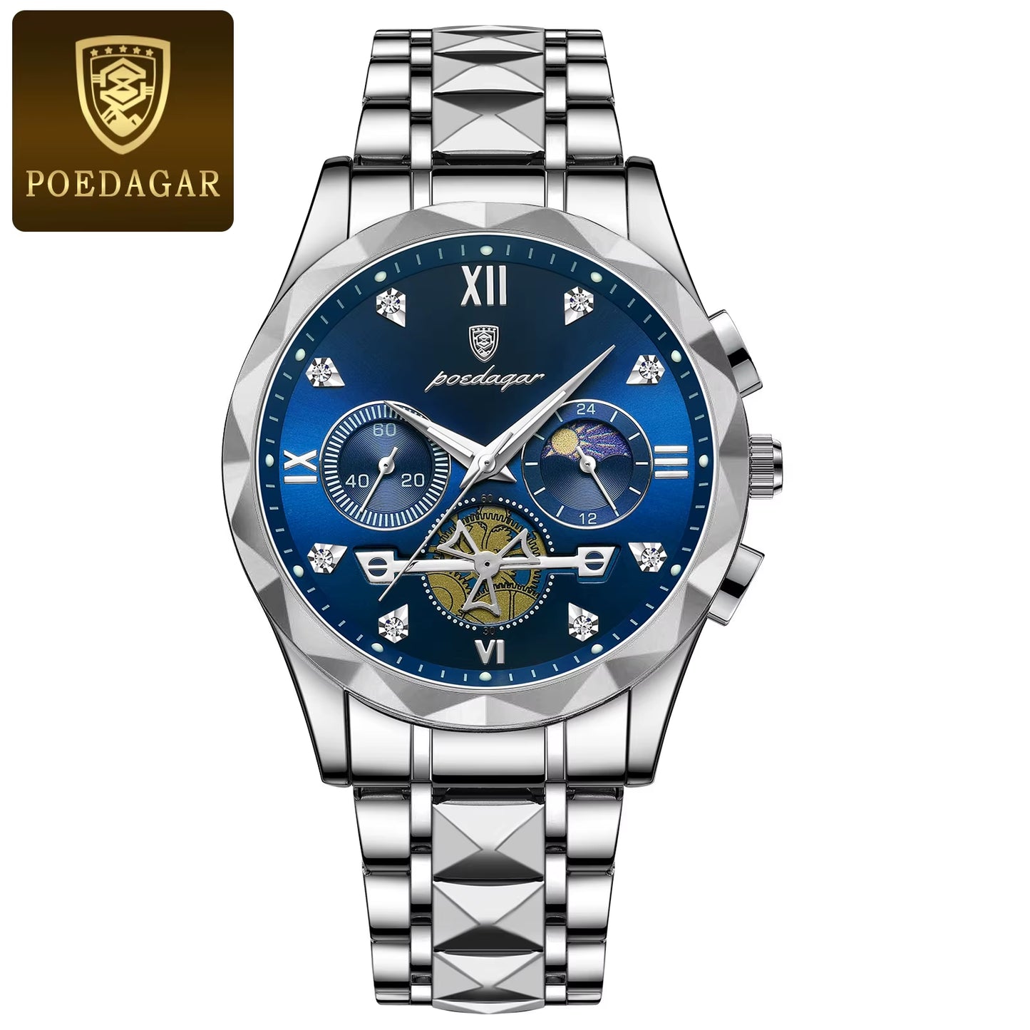 Luxury Man Wristwatch Chronograph Waterproof Luminous Men Watch Stainless Steel High Quality Sport Men'S Quartz Watches