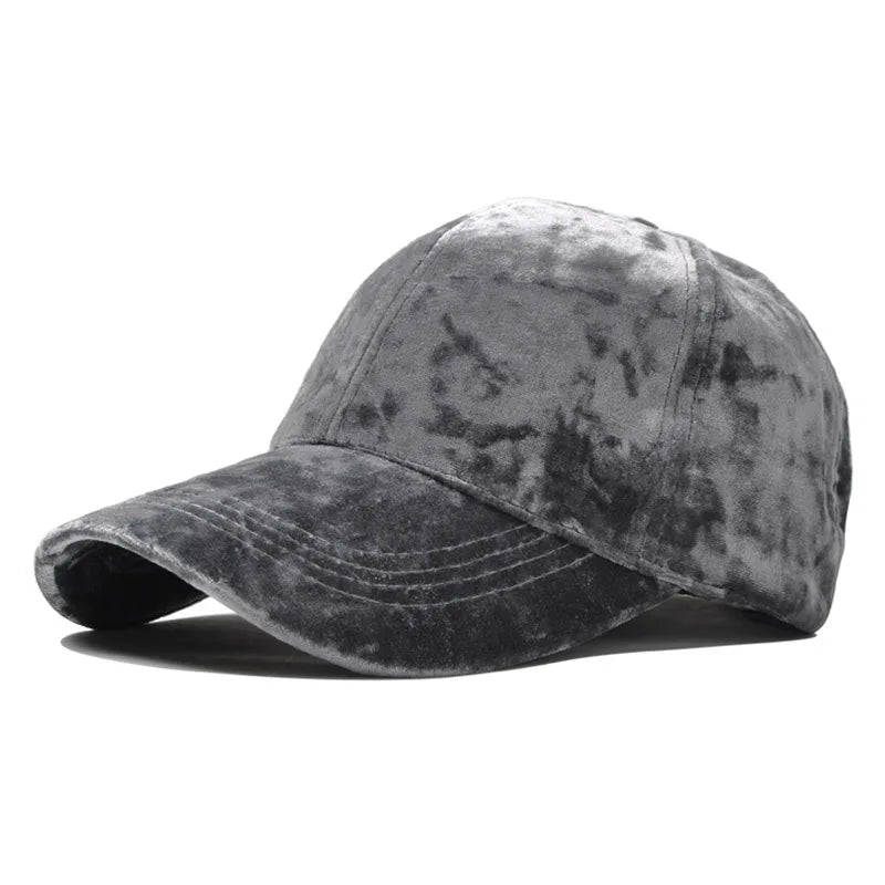 Brand Burgundy Velour Baseball Cap for Women Designer Adjustable Baseball Hat Korean Casual Hat and Cap Gorra Beisbol