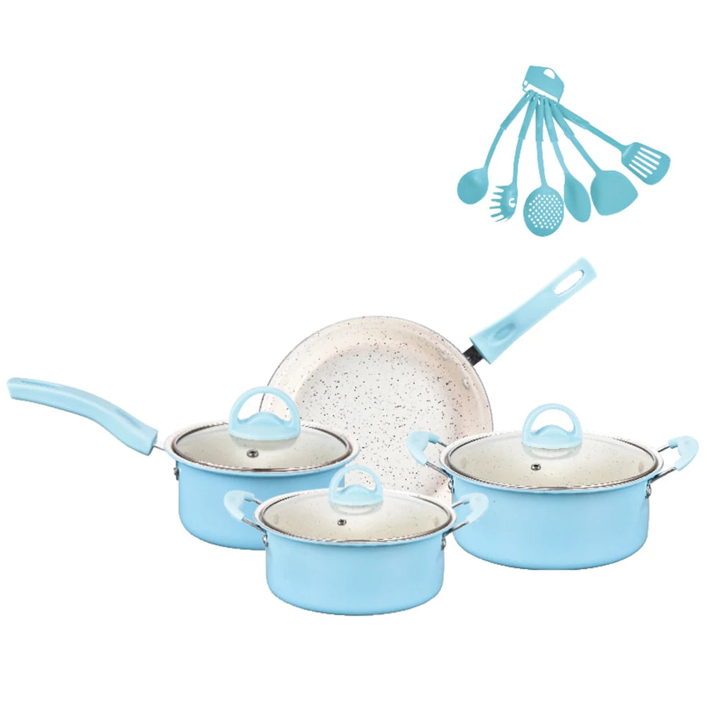 Non-Stick Pots and Pans Set 13-Pieces Kitchen Utensil Set Kitchen Cookware Gifts for Friends and Family