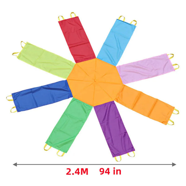 Outdoor Play Toys for Kids Big Rainbow Parachute Physical Training Toy Sport Game Tents Plaything Umbrella Octagonal