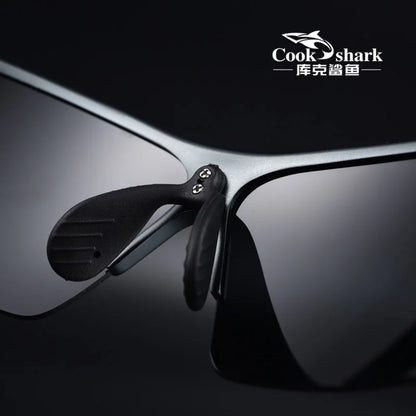 Cook Shark 2021 New Polarizing Sunglasses Men'S Driving Glasses Special Trend Color Changing Sunglasses Men'S Fishing Glasses
