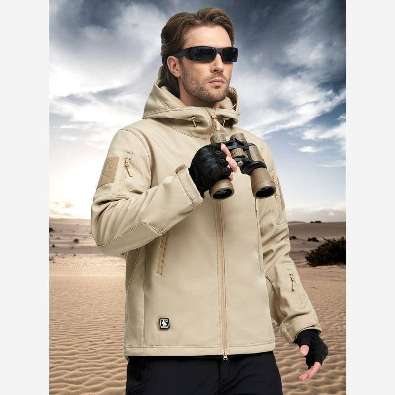 SHARKSKIN Men’S Warm Waterproof Softshell Tactical Hiking Jacket