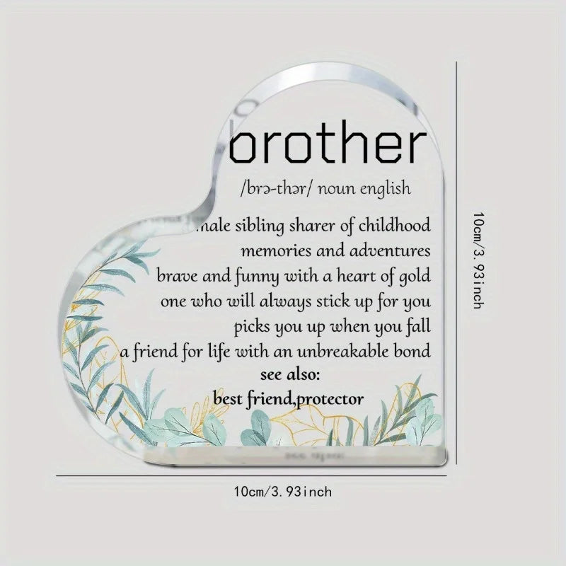 1 Piece, a Sign Gift for Brother, Brother'S Birthday Gift, Thank You for Friendship Gift, Thanksgiving, Christmas Gift