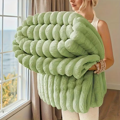 1 Pc  Blankets 3 Size for Bed, 300GSM Soft & Warm Fleece Blanket, This Stylish Throw Blanket for All Season 2Lbs