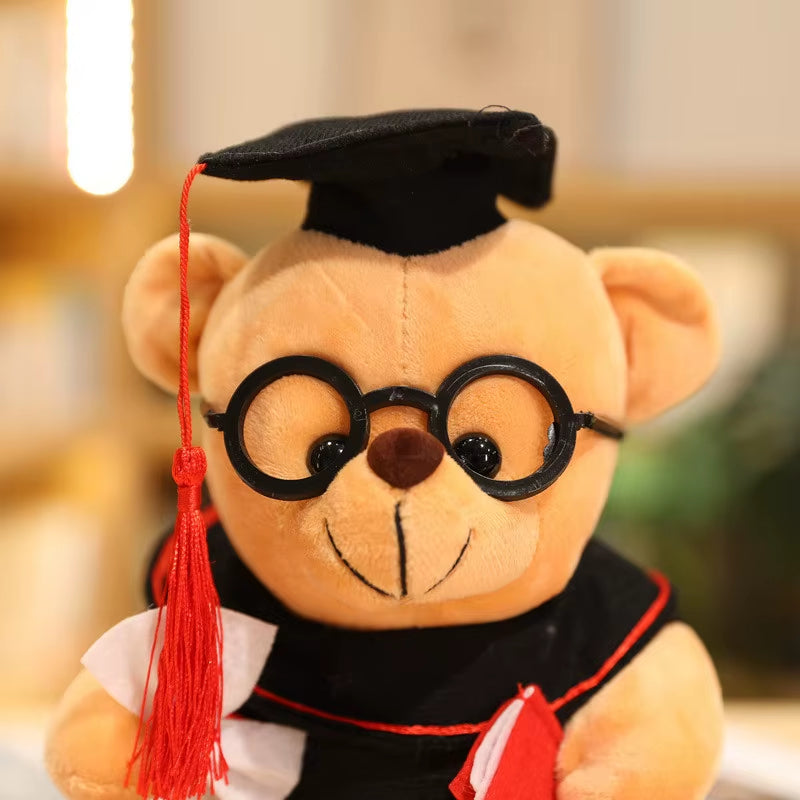 Cartoon Teddy Bear Holding Heart Plush Toys Stuffed Animals Kids Toys Soothing Toys Graduation Christmas Birthday Gifts