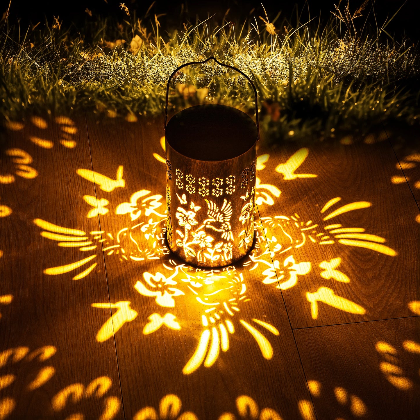 2025 Newest Fairy Solar Lantern Outdoor & Upgraded LED Beads, IP67 Waterproof, Warm White Lamp for Garden Patio Courtyard Path