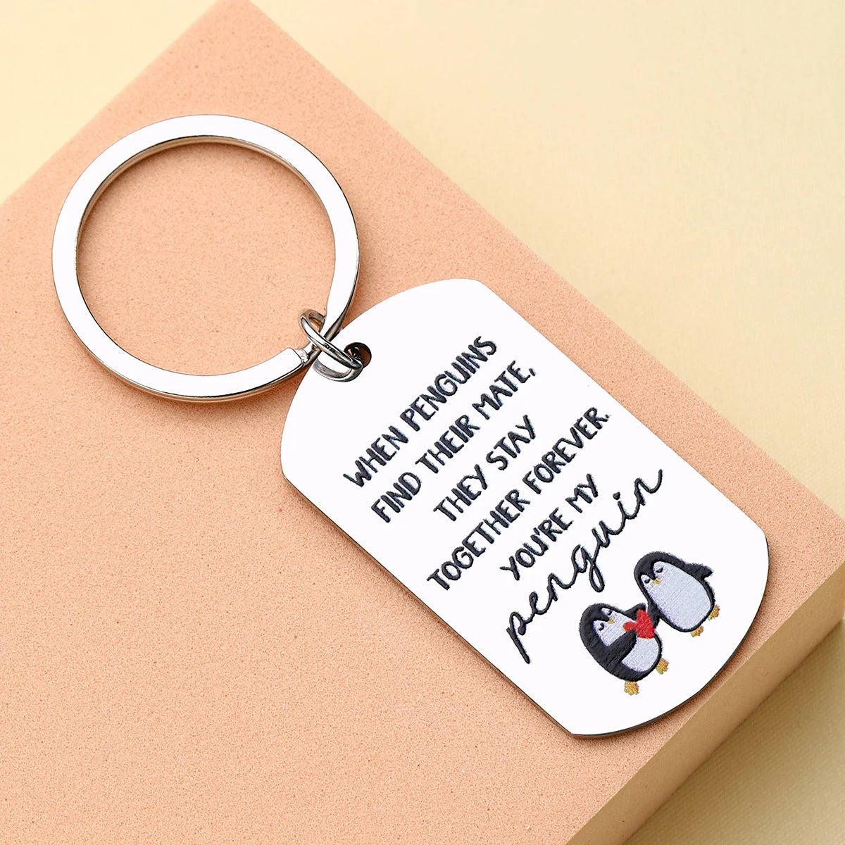 Couple Gift Penguin Love Sweetest Day Keychain for Boyfriend Husband Gift Christmas Valentine'S Day Gift for Anniversary Gift