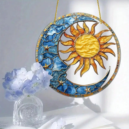 Sun and Moon Light Catcher, Ideal for Religious Themes, Living Rooms, Gardens, Housewarming Gifts, and Holiday Gifts,