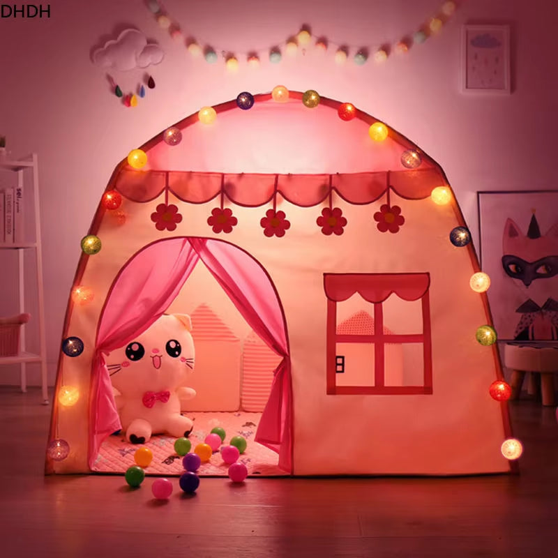 Children'S Tent Indoor Outdoor Games Garden Tipi Princess Castle Folding Cubby Toys Tents Enfant Room House Teepee Playhouse