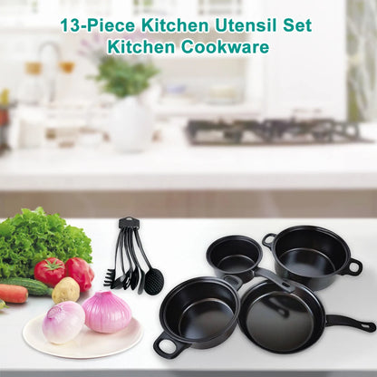 Non-Stick Pots and Pans Set 13-Pieces Kitchen Utensil Set Kitchen Cookware Gifts for Friends and Family