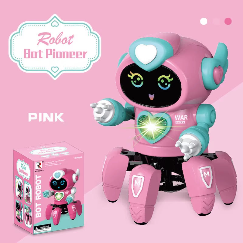 Music and Dance Robot, Octopus Stunt Robot Vehicle, Birthday Gift Toy , Children'S Early Childhood Education Baby Toy Girls Boys