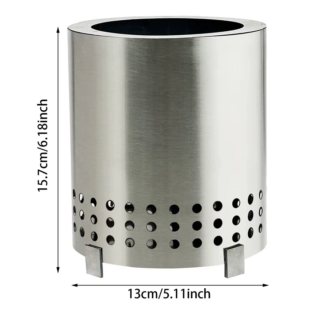 Portable Mini Fire Pit Stove Safe Burning Grilling Stove for Wood Burning