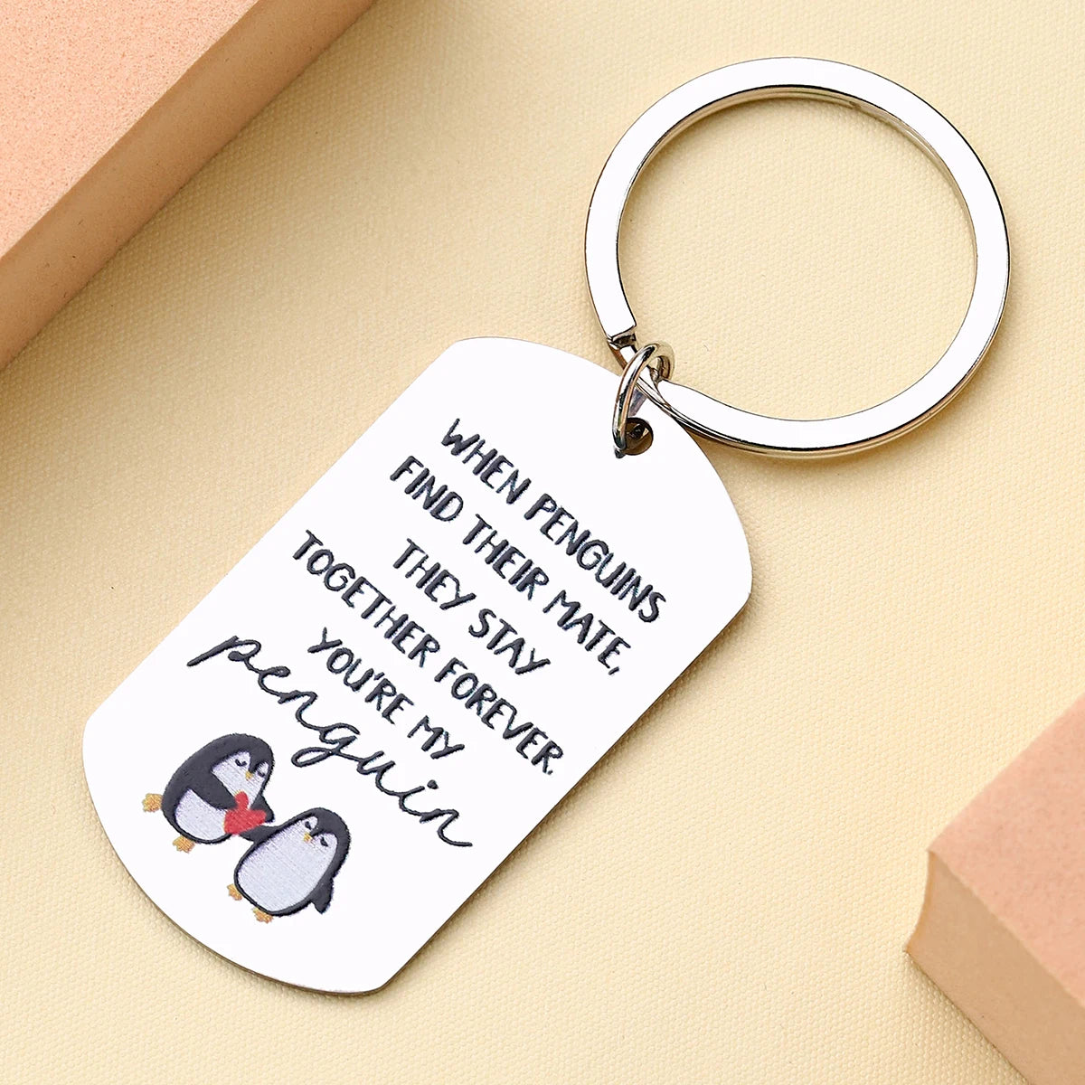 Couple Gift Penguin Love Sweetest Day Keychain for Boyfriend Husband Gift Christmas Valentine'S Day Gift for Anniversary Gift