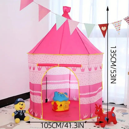 Night Sky Design Children'S Play House Tent, Cute Castle for Little Boy'S and Girls