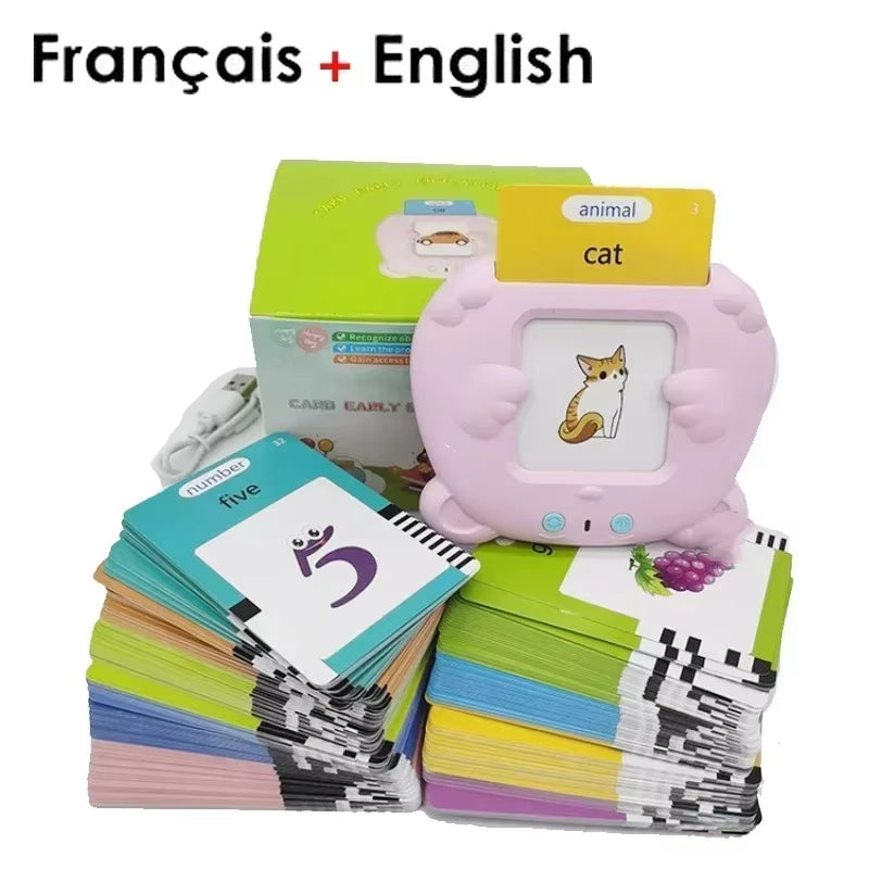 Early Education Flash Card Learning Toys Talking Flashcards for Kids Preschool English Learning German Spanish French