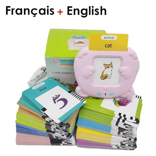Early Education Flash Card Learning Toys Talking Flashcards for Kids Preschool English Learning German Spanish French