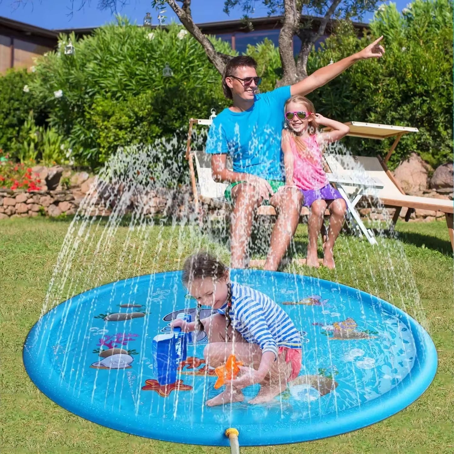 100/170Cm Children Play Inflatable Water Sprinkler Pad Beach Spray Mat Outdoor Game Toy Lawn Swimming Pool Mat Kids Toys