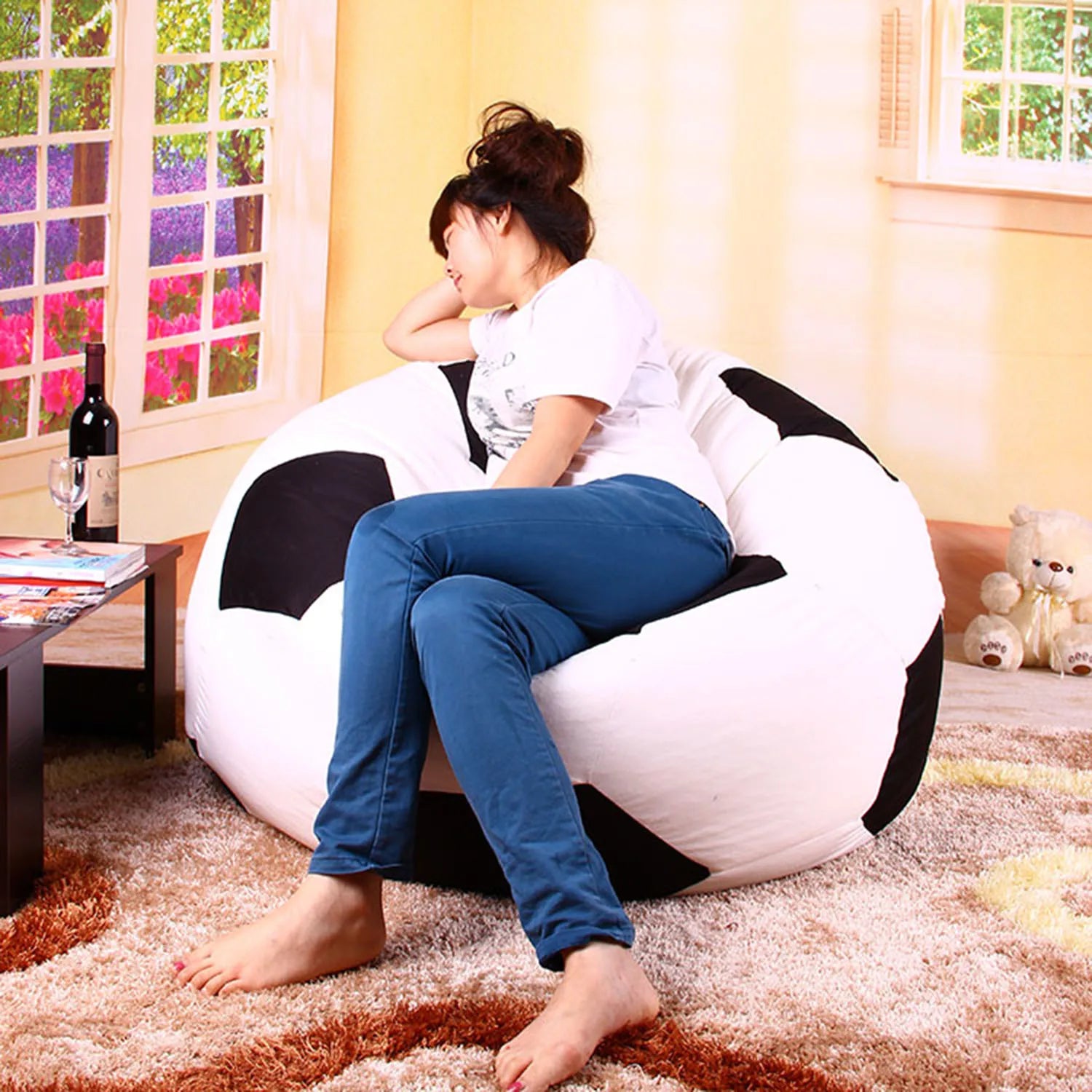 Beanbag Cover Football Sitzac Shell Lounger Bean Bag without the Filling