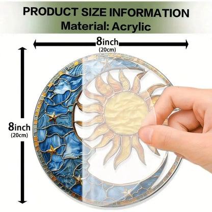 Sun and Moon Light Catcher, Ideal for Religious Themes, Living Rooms, Gardens, Housewarming Gifts, and Holiday Gifts,