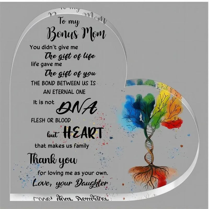 Tree of Life Bonus Mom Gift - Motivational Acrylic Plaque for Special Occasions