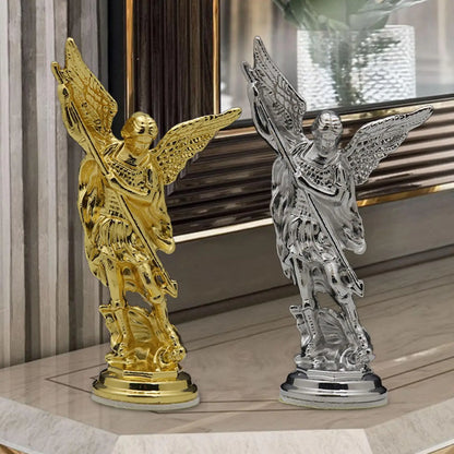 1Pc Figure Statue Defeated Lucifer Tramples Statue Home Decoration Religious Collectible Figure Arcangel Statue Angel Sculpture