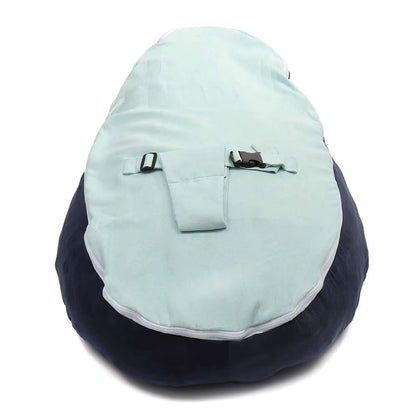 Soft Baby Chair Infant Bean Bag Bed Cover without Filler Pouf for Feeding Baby Snuggle Bed with Belt for Safety Protection