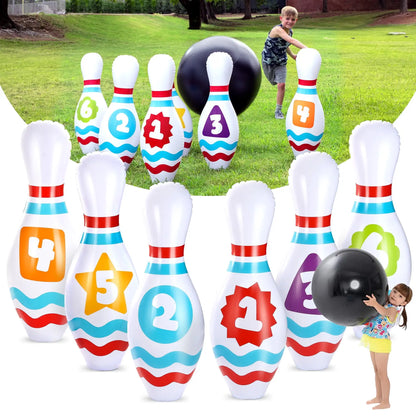 Giant Inflatable Bowling Set for Kids Adults Christmas Birthday Gift Party Games Education Motor Skills Toys