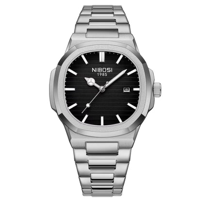 Luxury Watch for Man Waterproof Square Luminous Date Stainless Steel Men Watch Casual Quartz Mens Watches Reloj Hombre