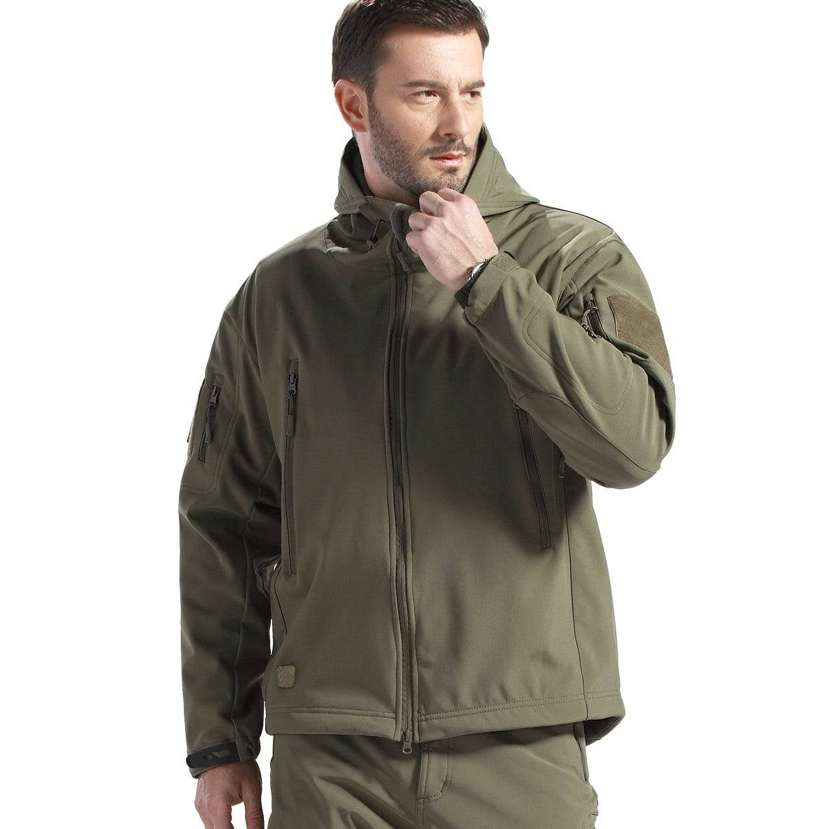 SHARKSKIN Men’S Warm Waterproof Softshell Tactical Hiking Jacket