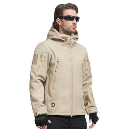 SHARKSKIN Men’S Warm Waterproof Softshell Tactical Hiking Jacket