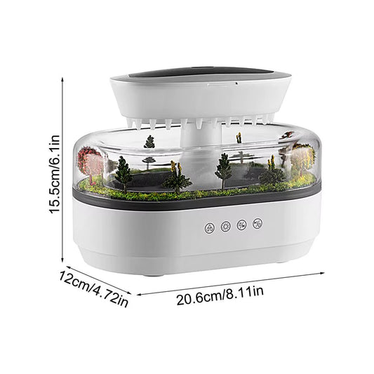 Aroma Humidifier Raindrop Air Humidifier Colorful Light White Noise Essemtial Oil Diffuser Home Ultrasonic Fragrance Diffuser
