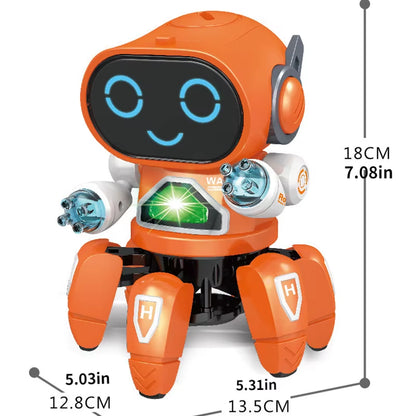 Music and Dance Robot, Octopus Stunt Robot Vehicle, Birthday Gift Toy , Children'S Early Childhood Education Baby Toy Girls Boys