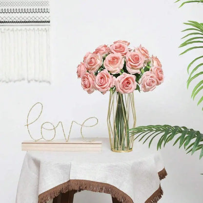 10Pcs Flannel Artificial Roses: Perfect for Valentine’S Day, Home & Wedding Decor