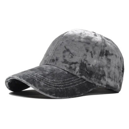 Brand Burgundy Velour Baseball Cap for Women Designer Adjustable Baseball Hat Korean Casual Hat and Cap Gorra Beisbol