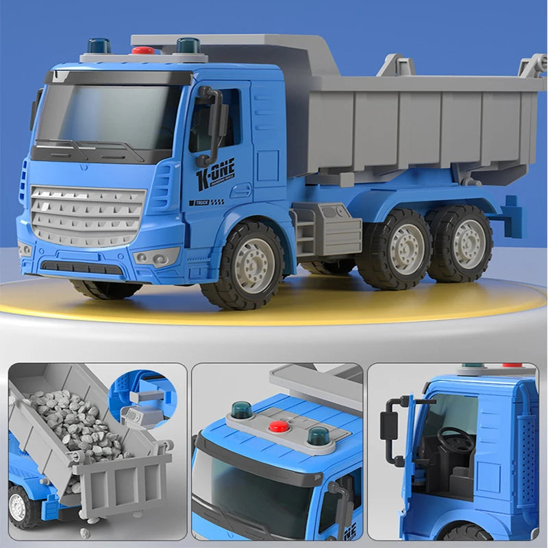 Simulation Beach Transport Toy Car Big Dump Truck Friction Power Construction Car Model Toy Kids Gift Birthday Gift Kids Toys