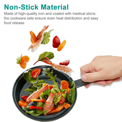 Non-Stick Pots and Pans Set 13-Pieces Kitchen Utensil Set Kitchen Cookware Gifts for Friends and Family