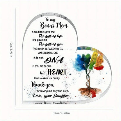 Tree of Life Bonus Mom Gift - Motivational Acrylic Plaque for Special Occasions