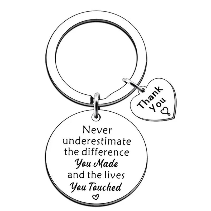 2022 Thank You Gift Keychain Office Appreciation Gifts for Coworker Boss Keychain Mom Dad Daughter Son Friendship Best Friend