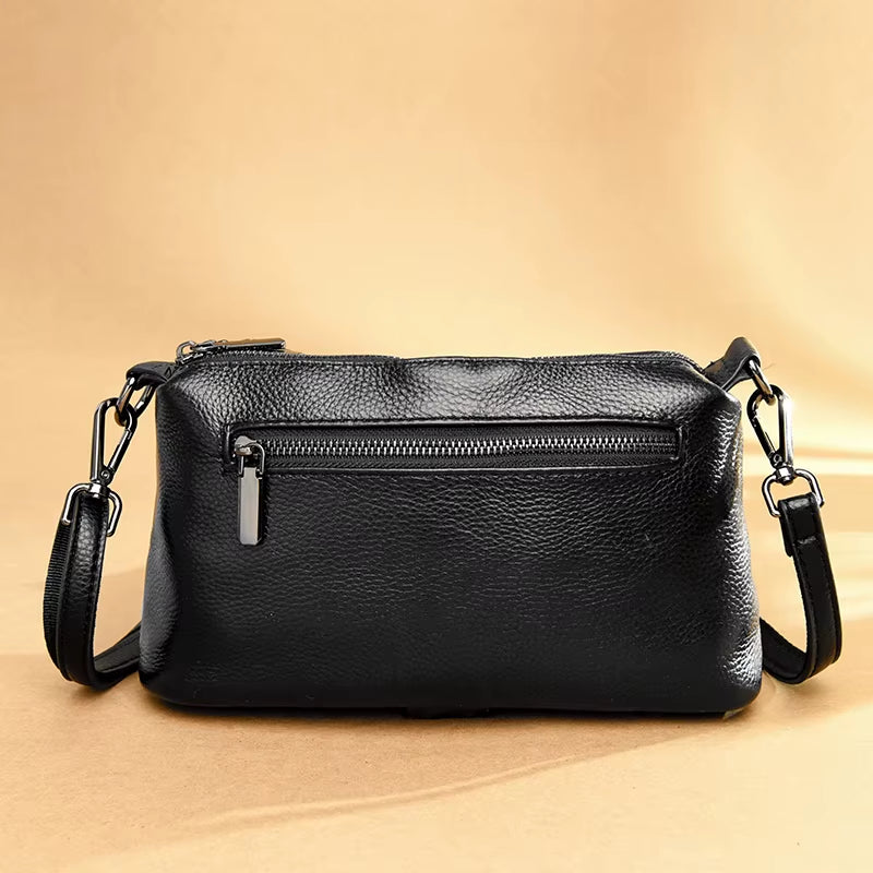Genuine Leather Crossbody Bags for Women 2024 Trend Hand Bag Women'S Branded Trending Shoulder Casual Black Handbags