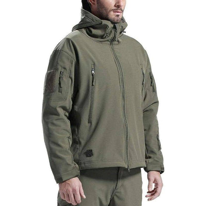 SHARKSKIN Men’S Warm Waterproof Softshell Tactical Hiking Jacket