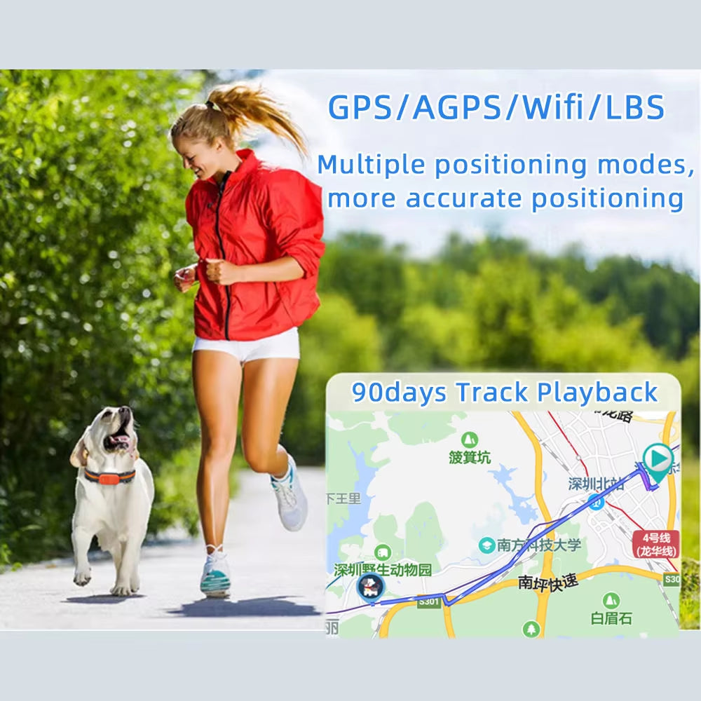 Smart 4G Tracker Gps for Cats Pet Waterproof Mini Gps Tracker Free APP Anti-Loss Real-Time Location Collar for Dogs Accessories