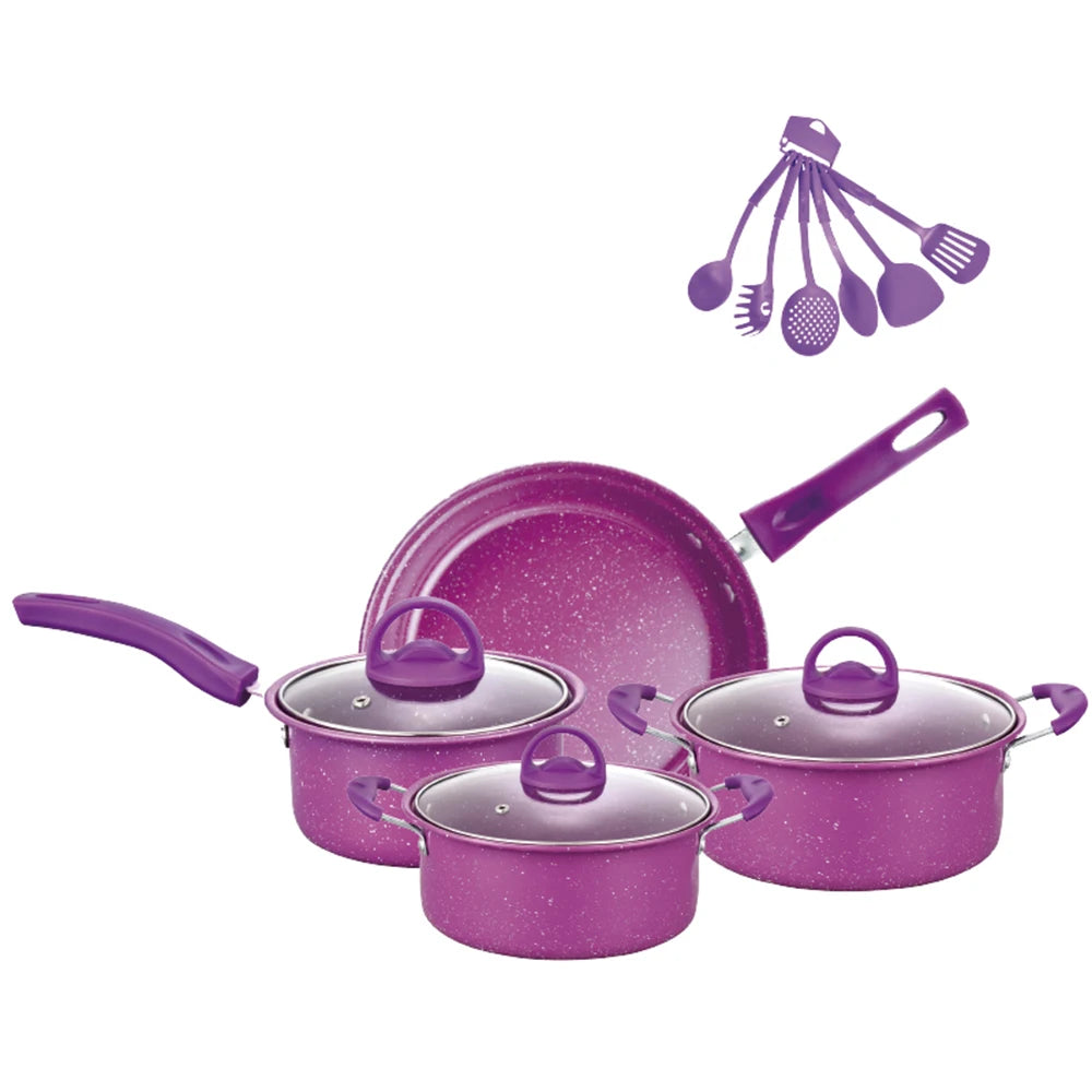 Non-Stick Pots and Pans Set 13-Pieces Kitchen Utensil Set Kitchen Cookware Gifts for Friends and Family