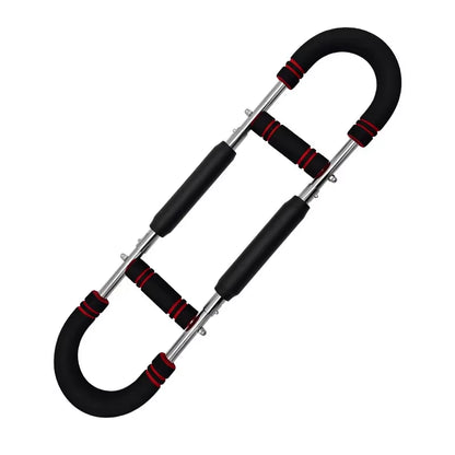 Adjustable U-Shaped Arm Exerciser Spring Workout Bar with Foam Handle Portable Fitness Equipment for Forearm Triceps Chest Train