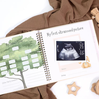 Wholesale Baby Memory Book Hello Baby Beige Keepsake Pregnancy Record Growth First Year Milestone Journal Scrapbook Album