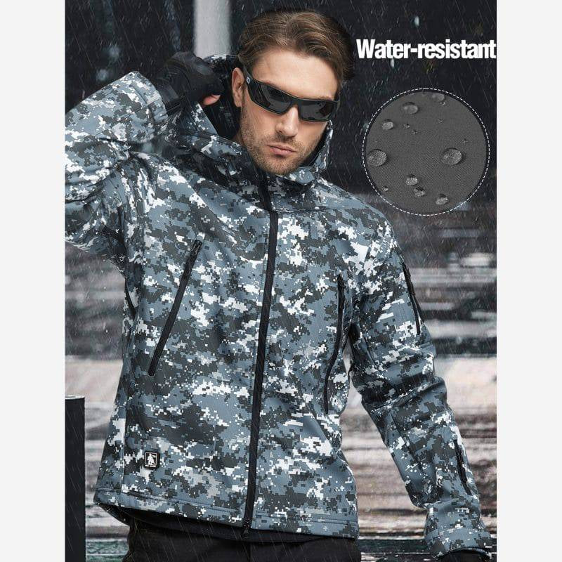 SHARKSKIN Men’S Warm Waterproof Softshell Tactical Hiking Jacket