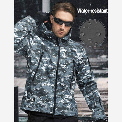 SHARKSKIN Men’S Warm Waterproof Softshell Tactical Hiking Jacket