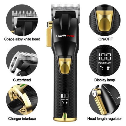 HIENA Men’S Black Electric Grooming Kit (1–4Pcs)